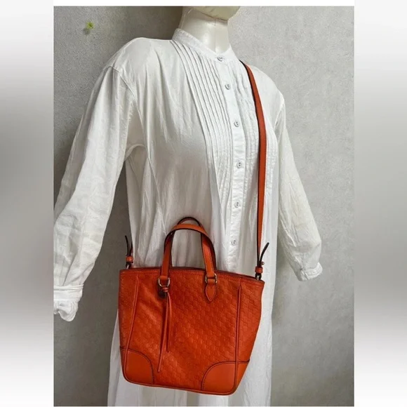 Gucci Vibrant Orange Tote Bag - Picture 5 of 16